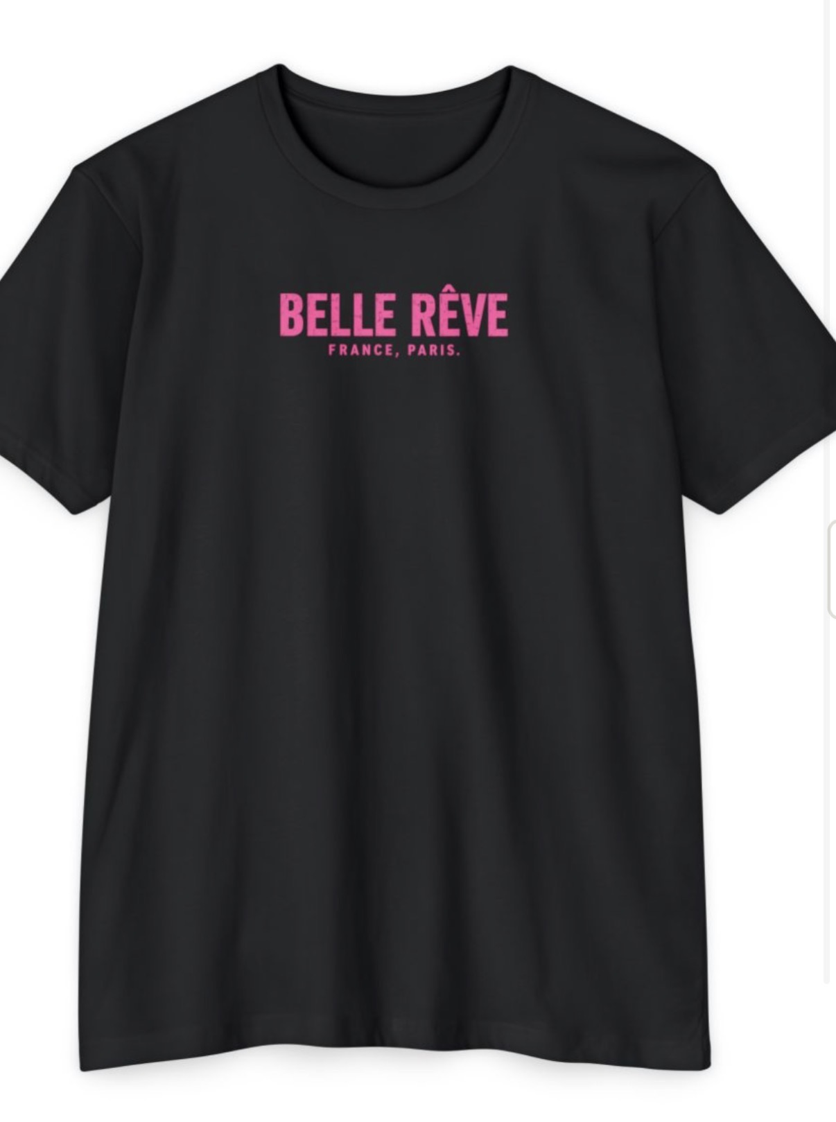 Belle Reve Paris Pink Tee fekete elölnézet