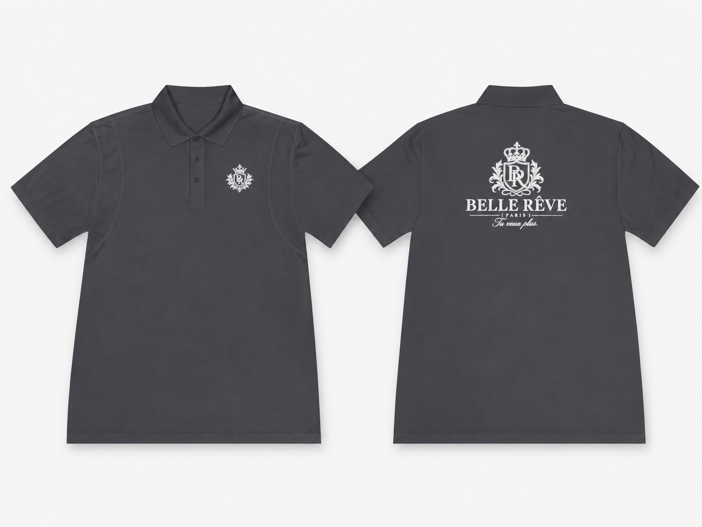 Belle Reve Signature Polo fekete változat, elöl és hátul