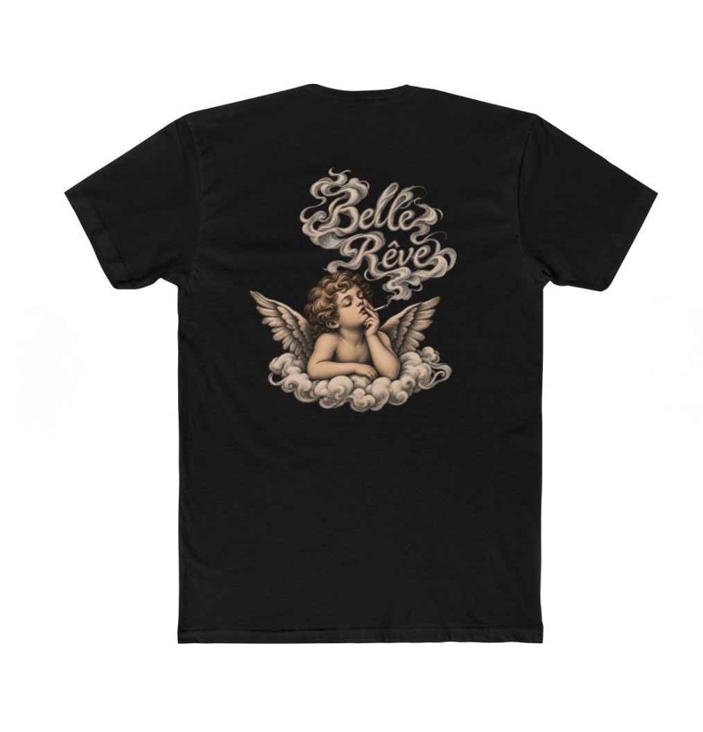 Belle Reve Smoke&Angel Tee fekete hátulnézet